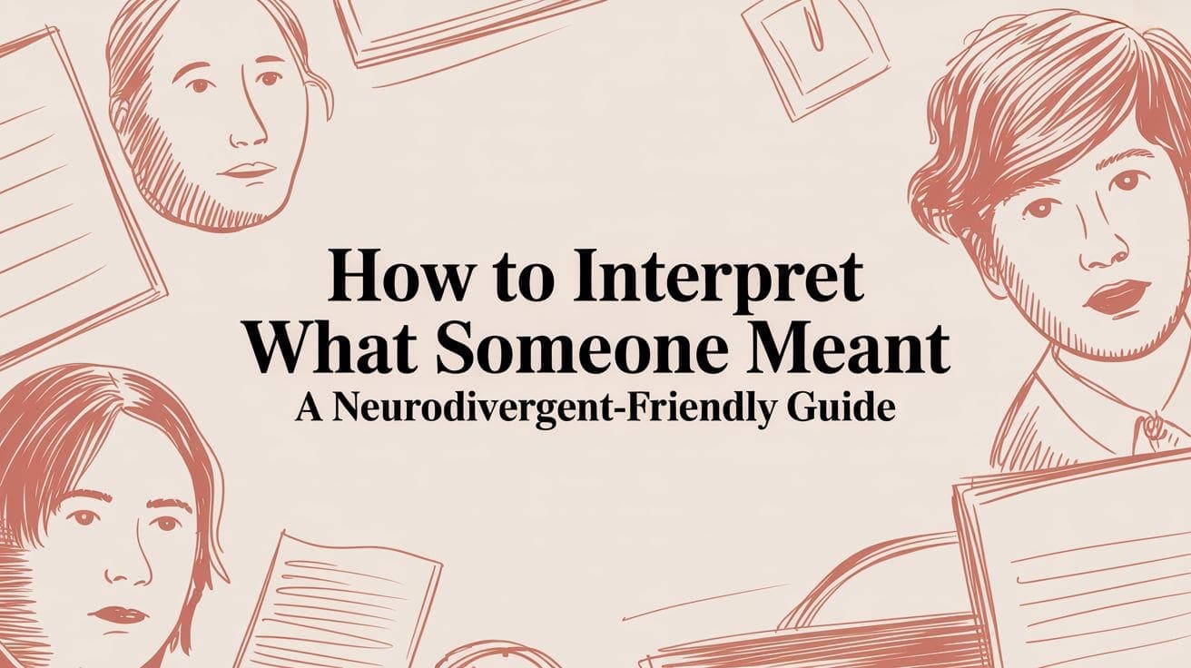 How to Interpret What Someone Meant: A Neurodivergent Guide