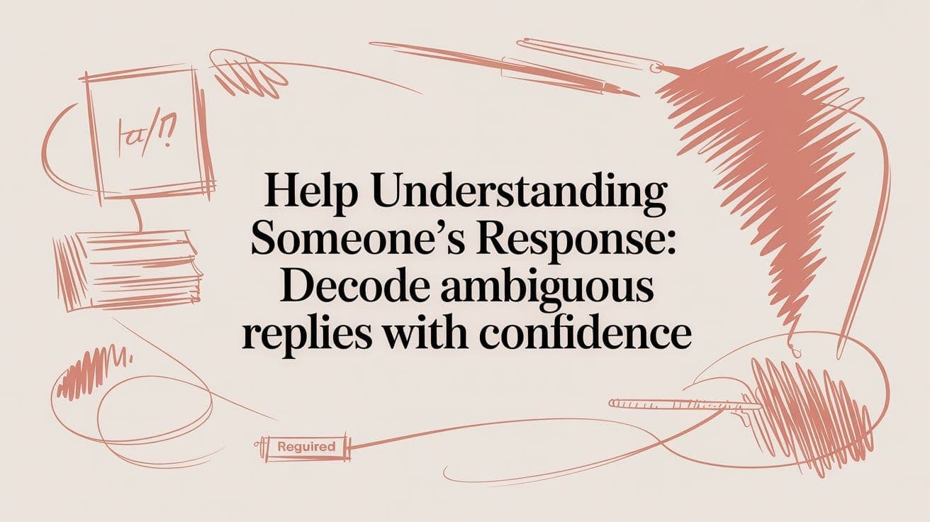 Help Understanding Someone's Response: A Guide to Decoding Ambiguous Replies