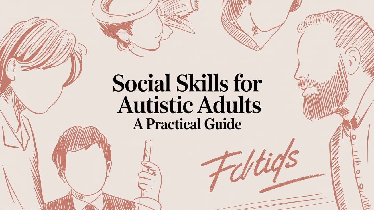 Autistic adult confidently engaging in conversation, representing social skills development