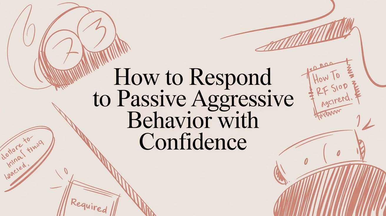 How to Respond to Passive Aggressive Behavior with Confidence