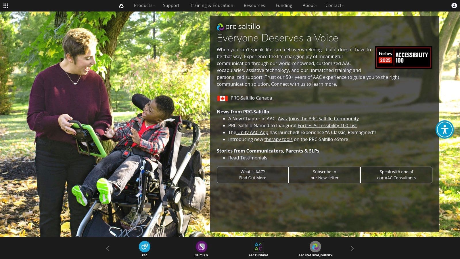 Tobii Dynavox AAC device with eye-tracking technology