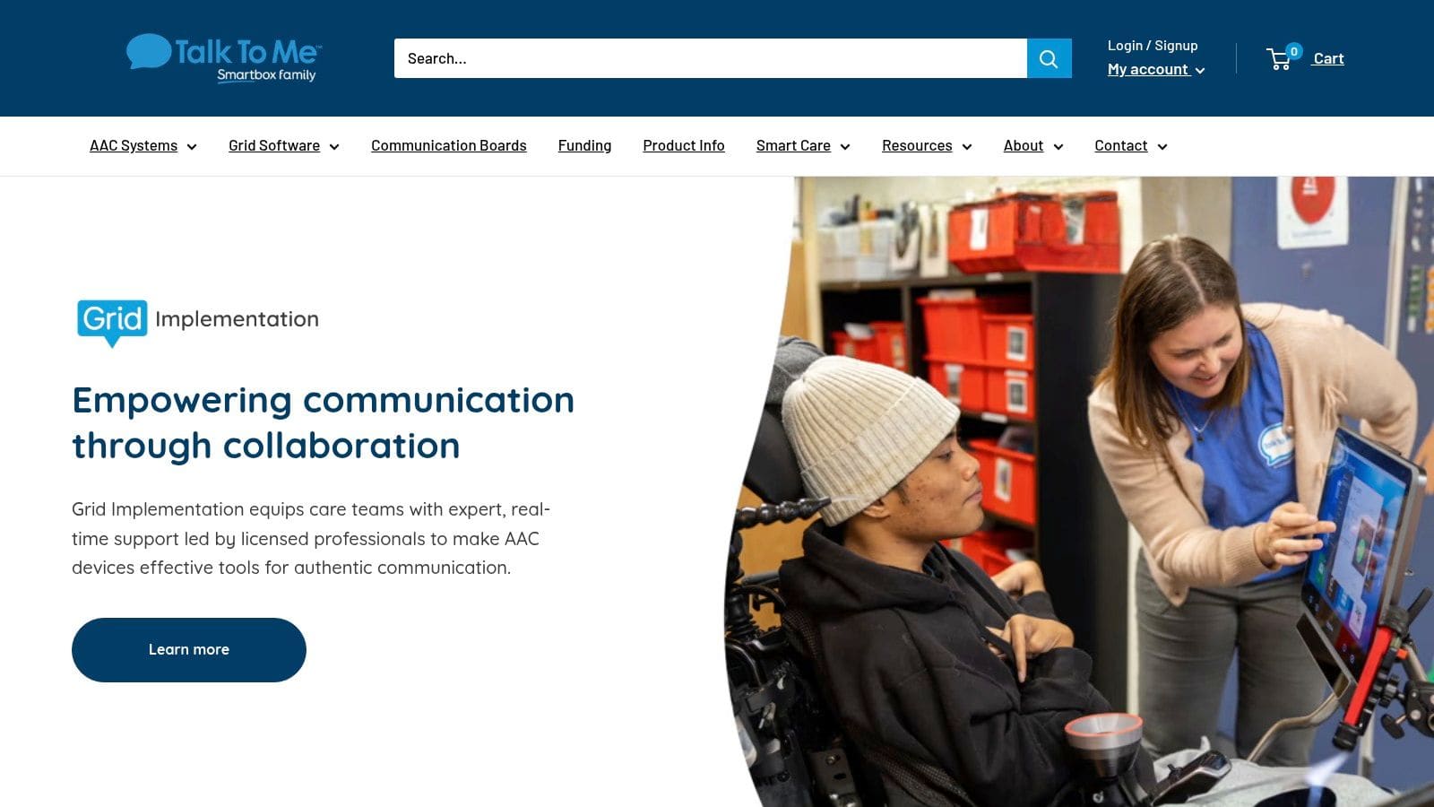 GoTalk device showing recordable message buttons