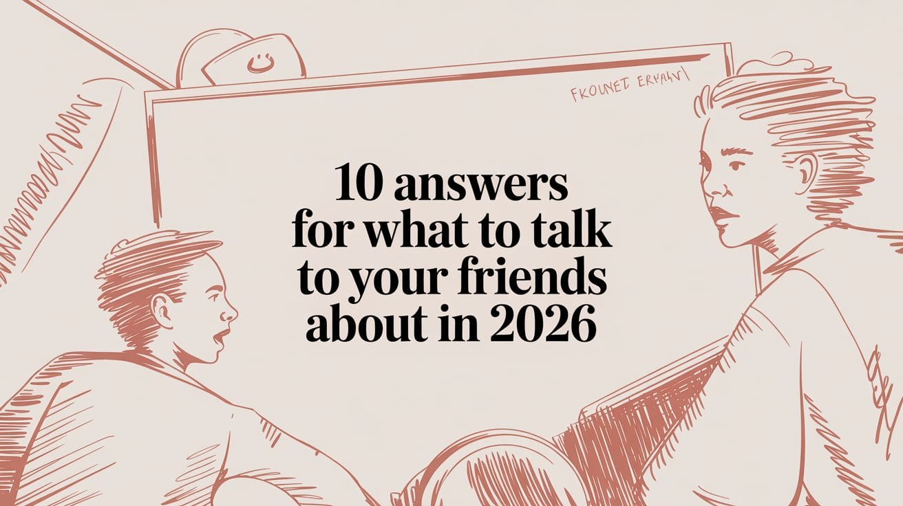 10 Answers for What to Talk to Your Friends About in 2026