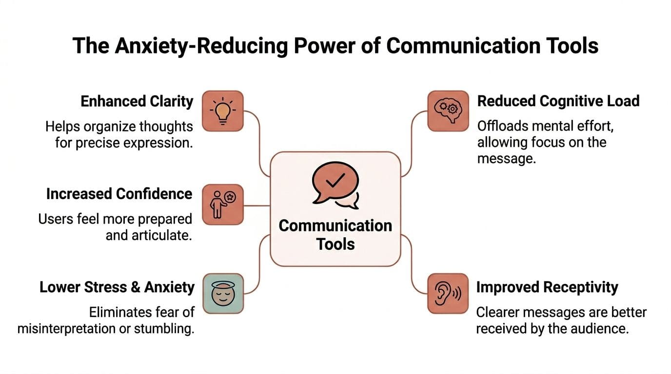 Infographic showing communication tools and their features