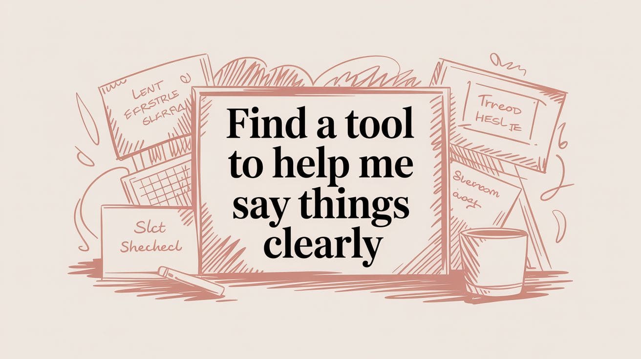 Find a Tool to Help Me Say Things Clearly