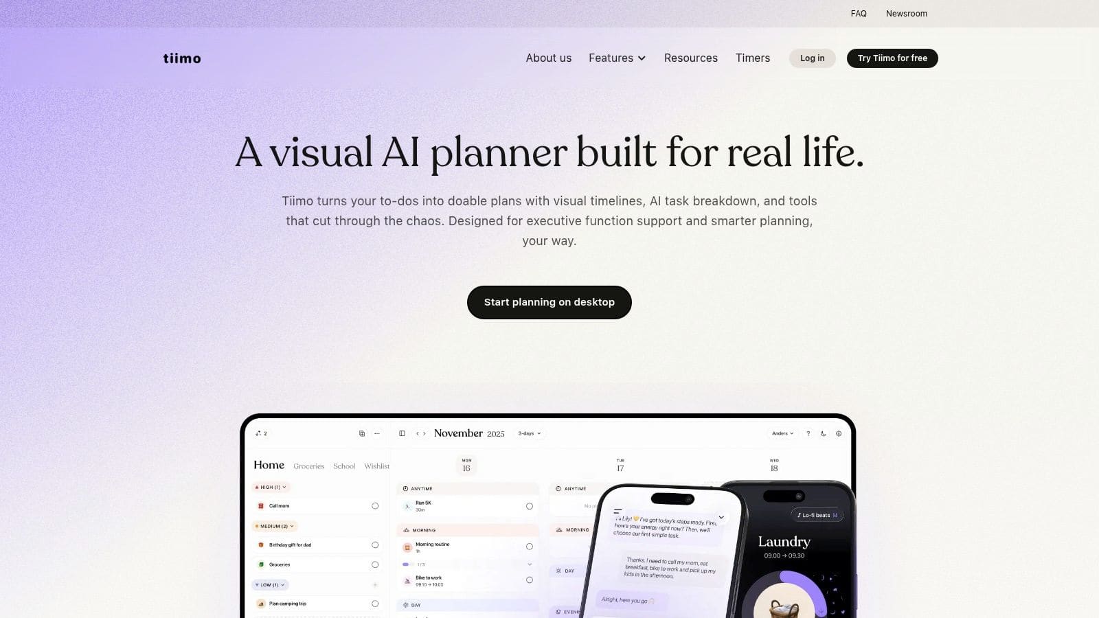 Inflow app interface showing CBT-based lessons and ADHD management modules