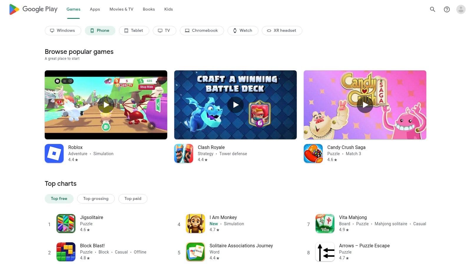 Google Play Store interface showing mental health app categories, ratings, and data safety sections