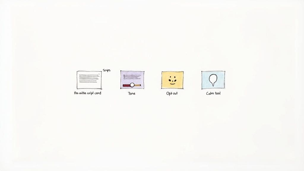 Person evaluating communication app options on smartphone considering age-appropriate features and customization for autism support