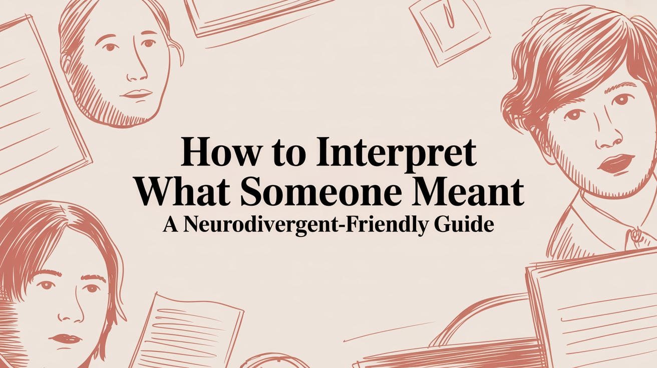 Young child sitting gazing upwards at numerous flying puzzle pieces representing complexity of interpreting social meaning for neurodivergent people