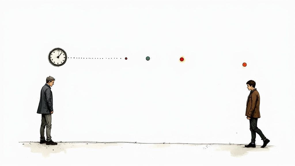 Two people communicating with clear direct language and understanding