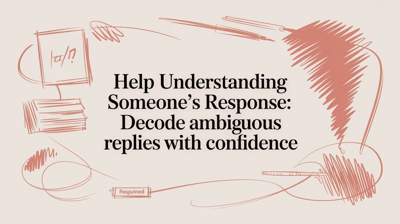 Help Understanding Someone's Response: A Guide to Decoding Ambiguous Replies