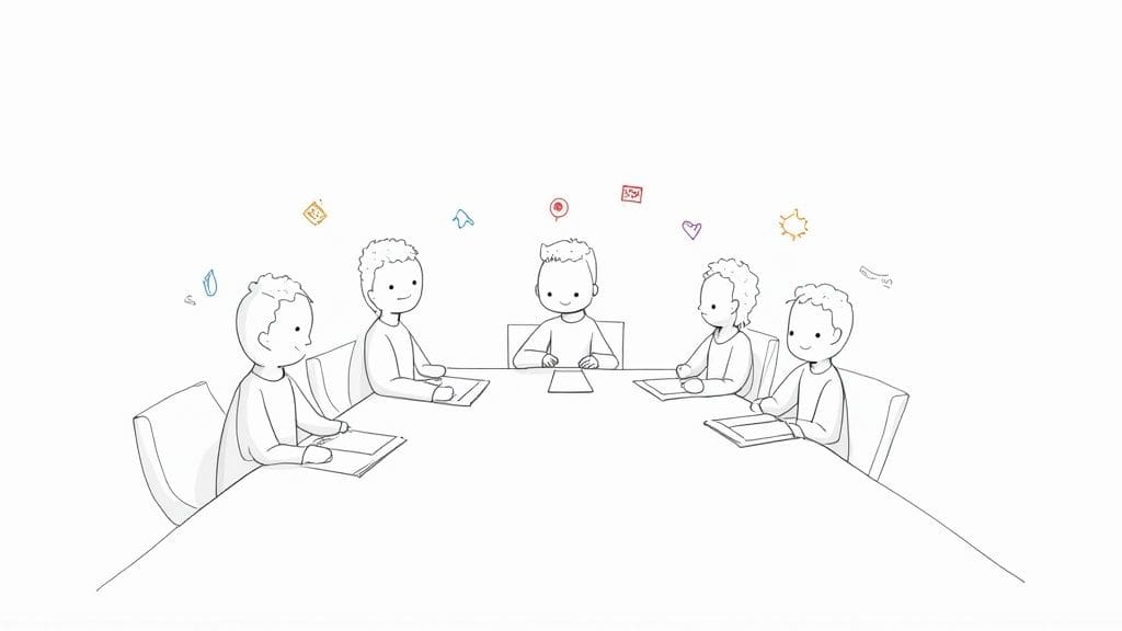 Person sitting alone in a bustling office looking withdrawn and thoughtful