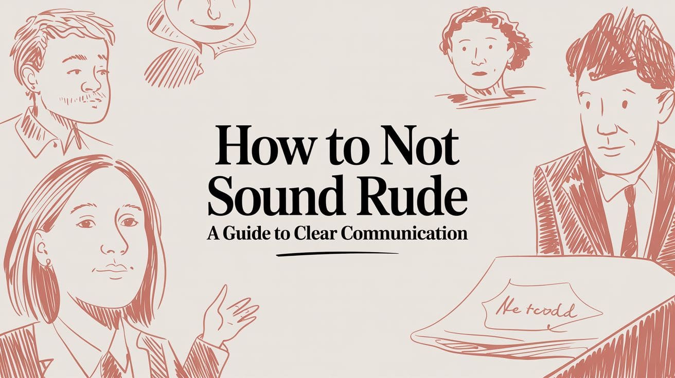 How to not sound rude: clear phrases you can adapt