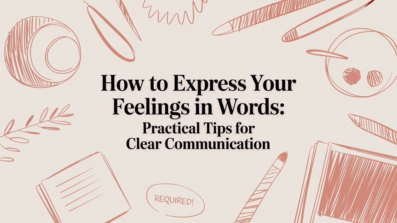 How to express your feelings in words when you cannot find them