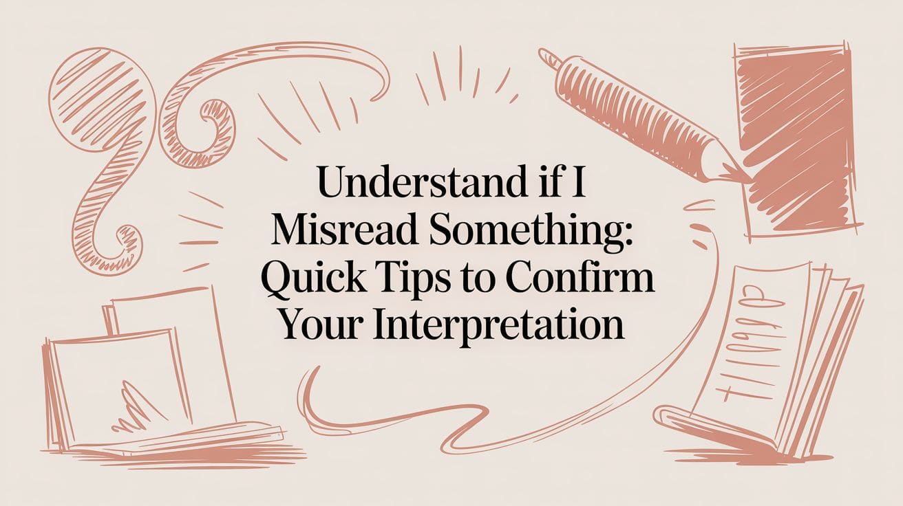 How to Understand if I Misread Something: A 2026 Guide