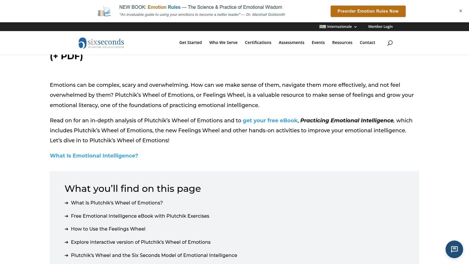Six Seconds Plutchik's Wheel of Emotions poster showing the eight primary emotion dimensions and their combinations.