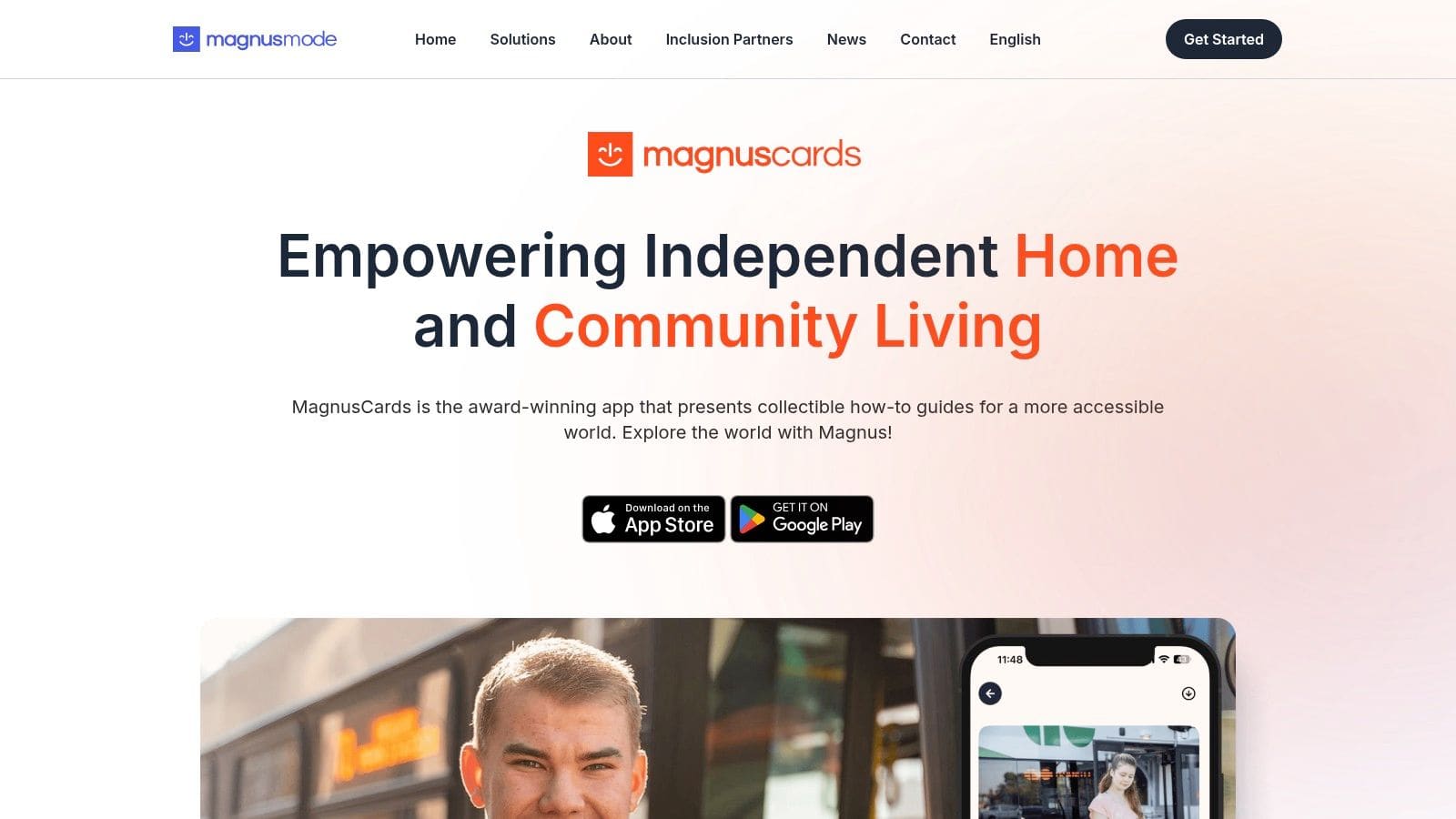 The landing page of the Hiki app, showing its slogan 