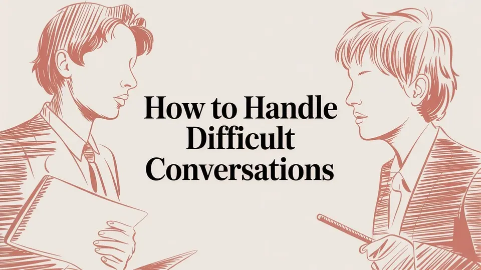 An open notebook with sections for planning a conversation